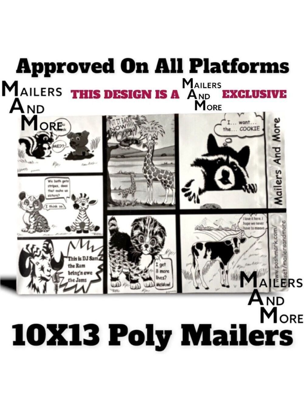 25 10X13 Comic Strip Poly Mailers, Shipping Envelopes PRICE IS FIRM - Picture 5 of 8